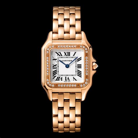 cartier rose gold watch womens|cartier panthere watch rose gold.